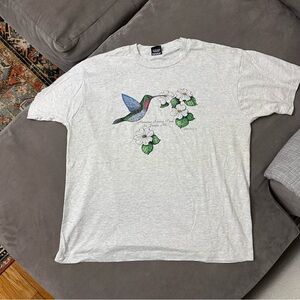 Vintage 90s Wizard Of The Hills Hummingbird Shirt XL Single Stitch State Park MO